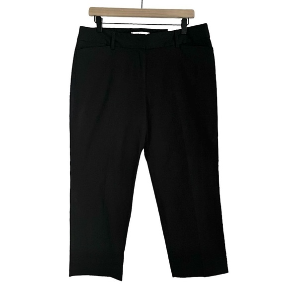 NWT Ann Taylor Loft‎ Women’s Zoe Cropped Stretch Pants Black Size 10 - Picture 1 of 7